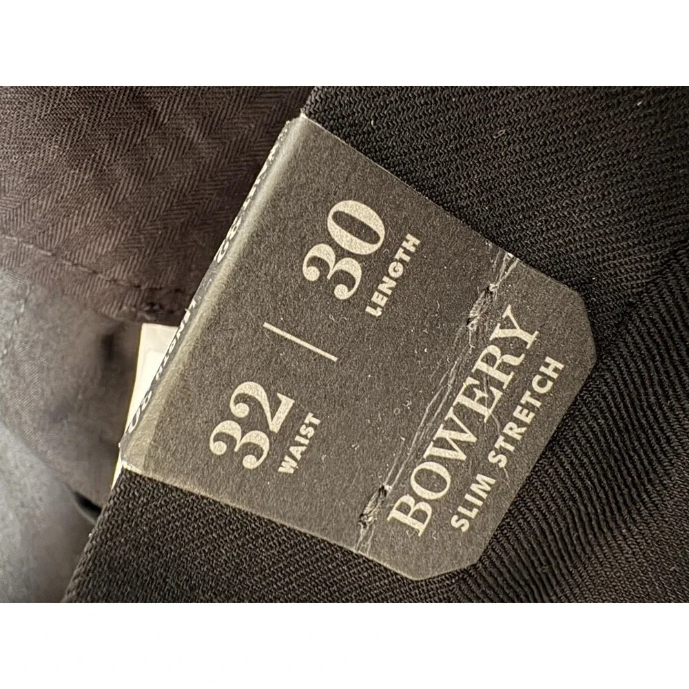 J.CREW Dress Pants Mens 32x30 Black Bowery Slim Stretch Wool Blend Work NEW